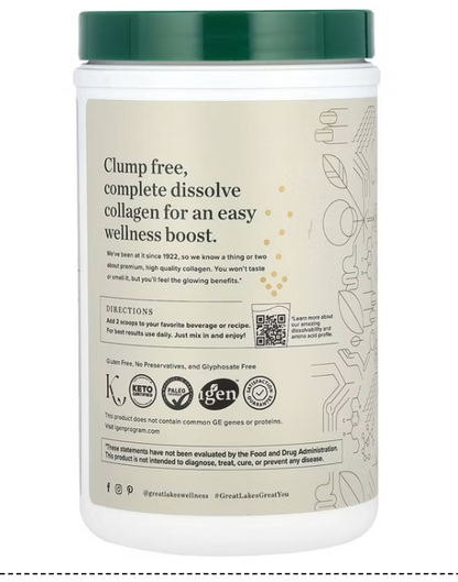 Great Lakes Wellness - Collagen Peptides Unflav (10.OZ)