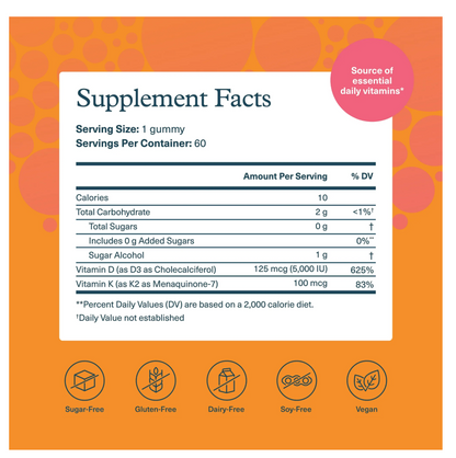 Youtheory - Vitamin K2d3 Gummy Peach (60.PC)