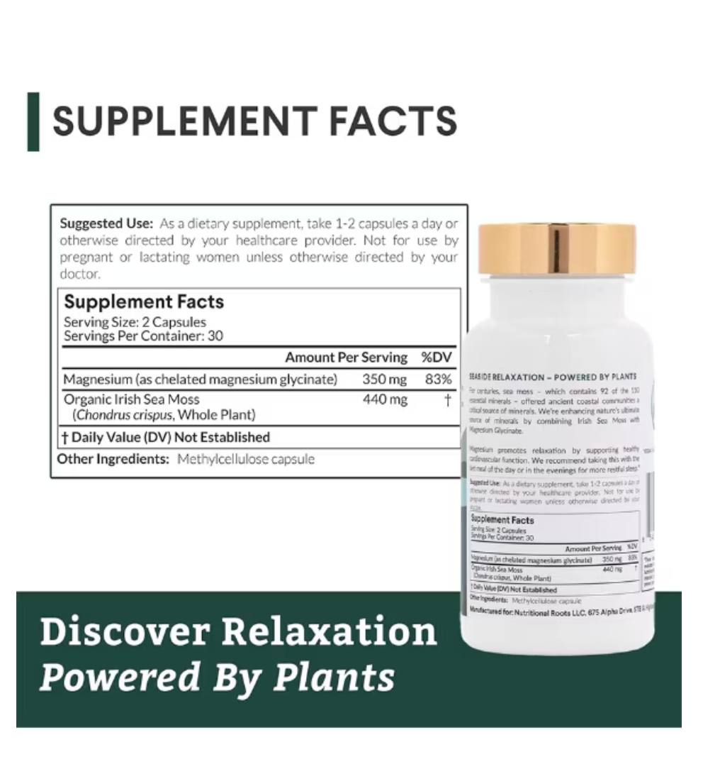 Nutritional Roots - Magnesium Irish Sea Moss (60.CP)