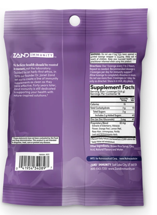 Zand - Lozenges Elderberry Zinc (18.PC)