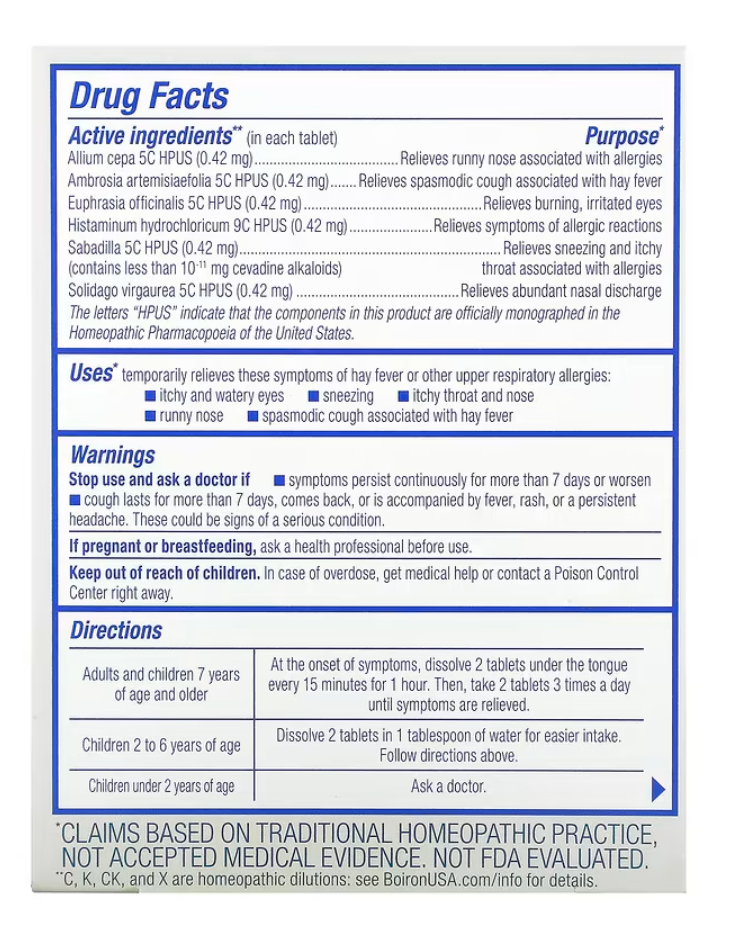Boiron - Allergy Calm Tablets (60.TB)