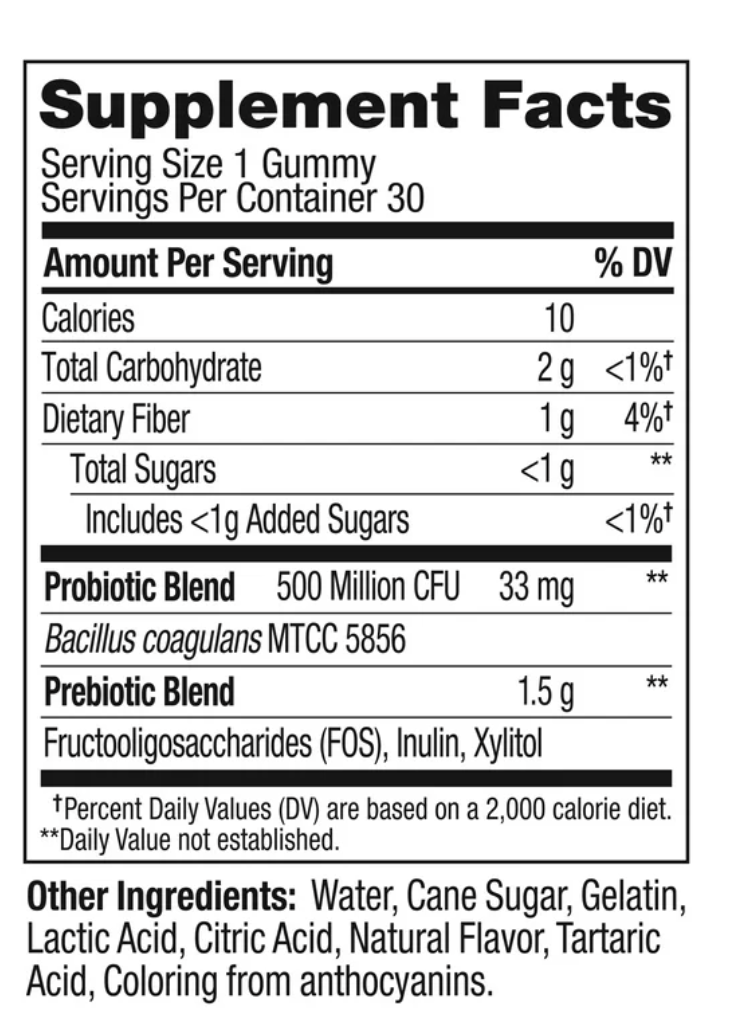 Olly - Probiotic Pre Peach Gumm (30.EA)