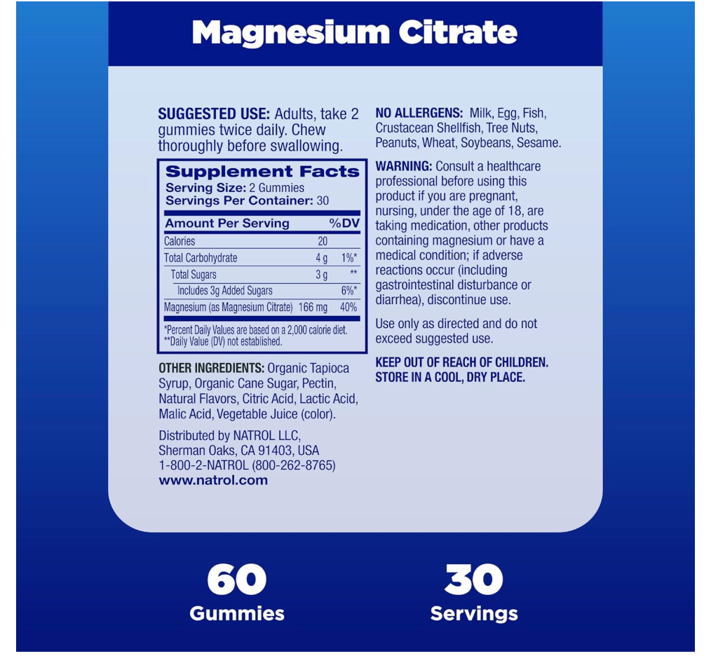 Natrol - Magnesium Gummy (60.PC)