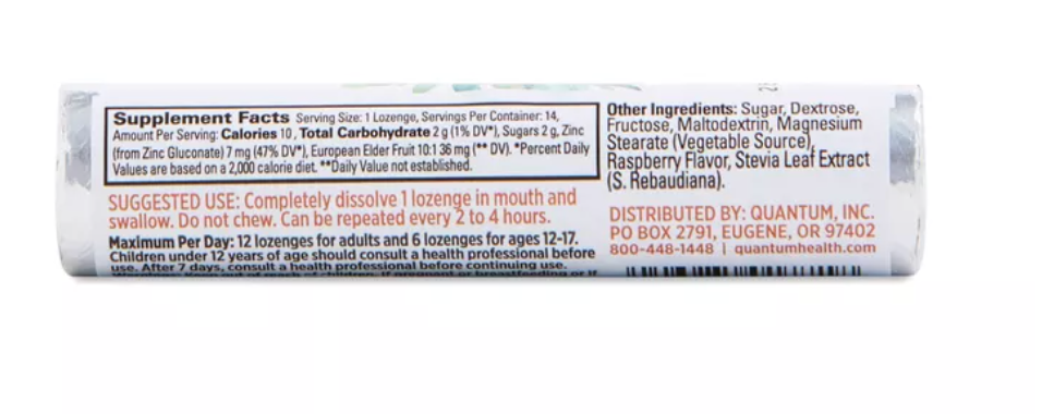 Quantum - Lozenge Zinc Elderberry (14.PC)