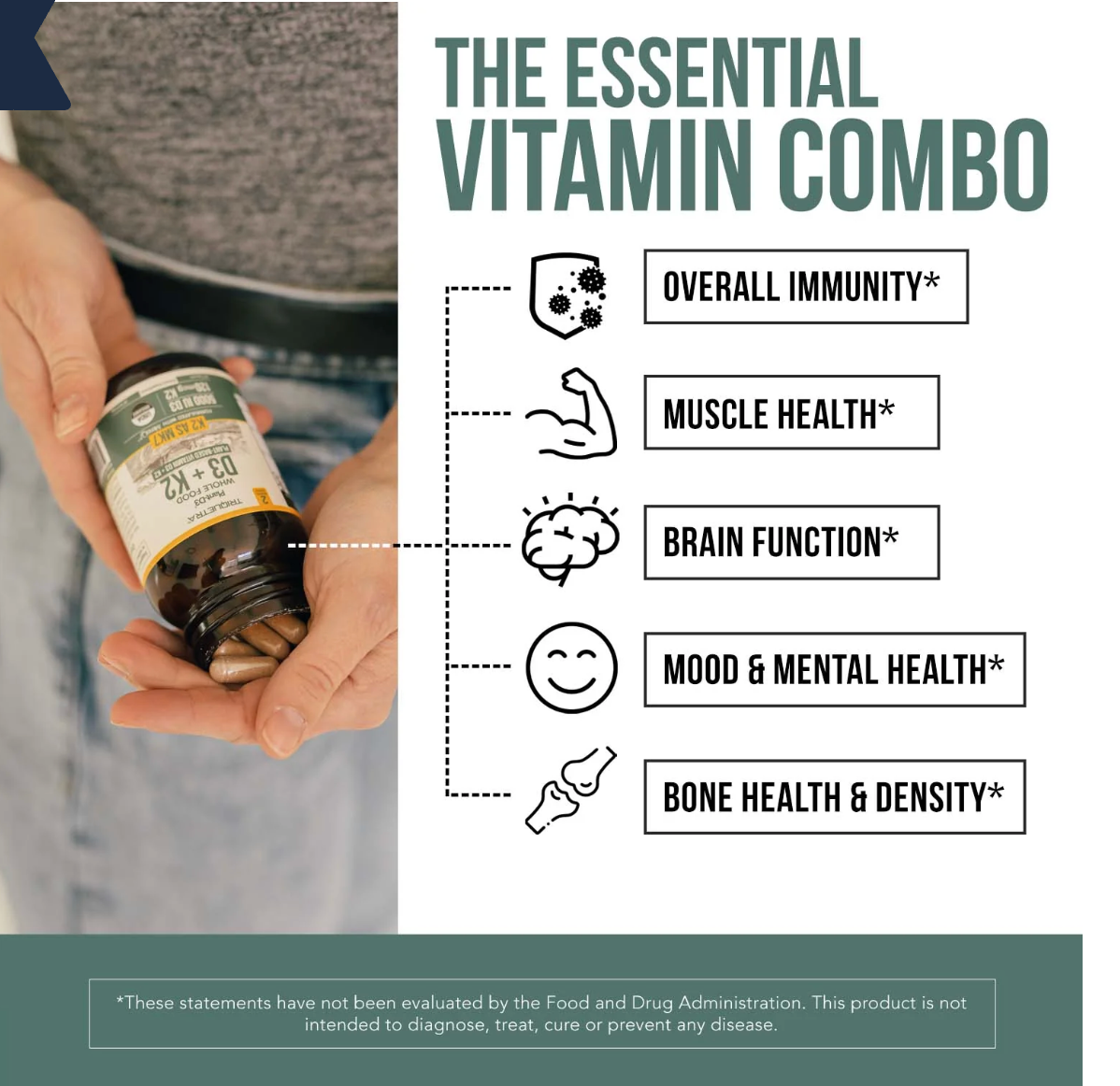 Triquetra Health - Vitamin D3k2 Plantbased (60.CP)
