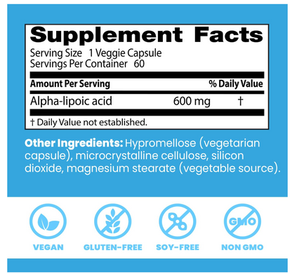 Doctors Best - Vitamin Alpha Lipoic Acid (60.VC)