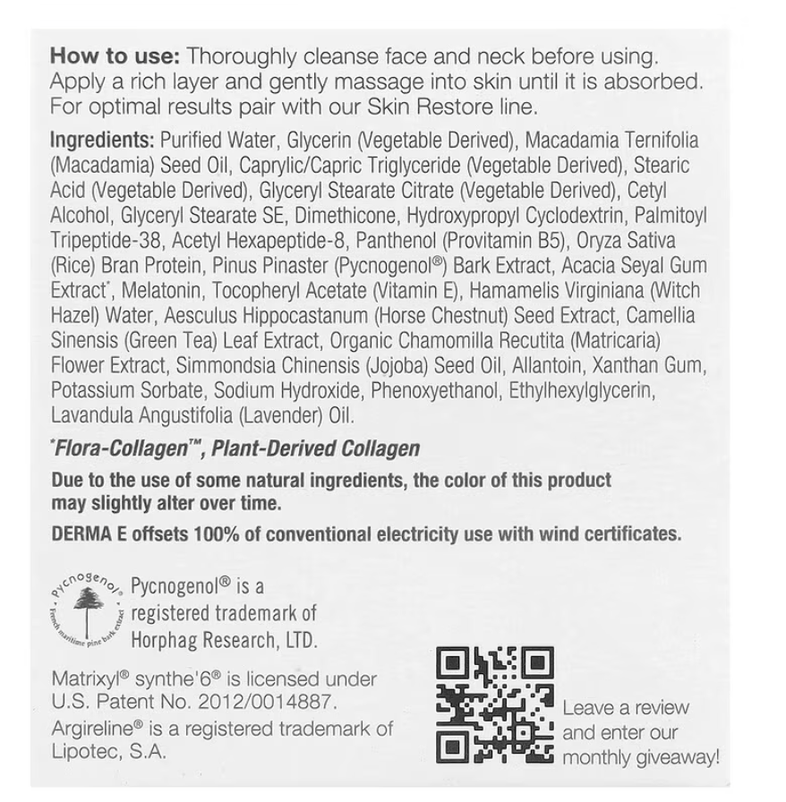 Derma E - Cream Night Collagen (2.OZ)