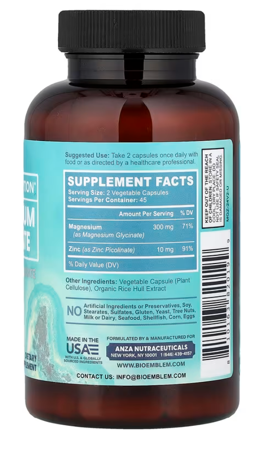 Bioemblem - Magnesium Glycinate Zinc (90.VC)