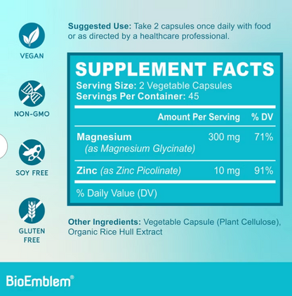 Bioemblem - Magnesium Glycinate Zinc (90.VC)