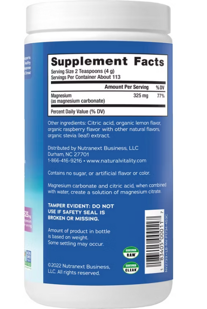 Natural Vitality - Vitamin Calm Rspbry Lmn (16.OZ)