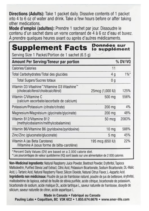 Ener Life - Vitamin D Pkt Rasp Sf (24.PC)