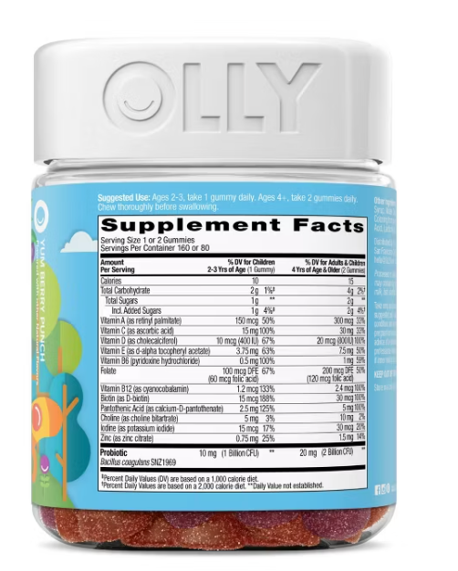 Olly - Kids Multi Probiotic Gmy (100.PC)