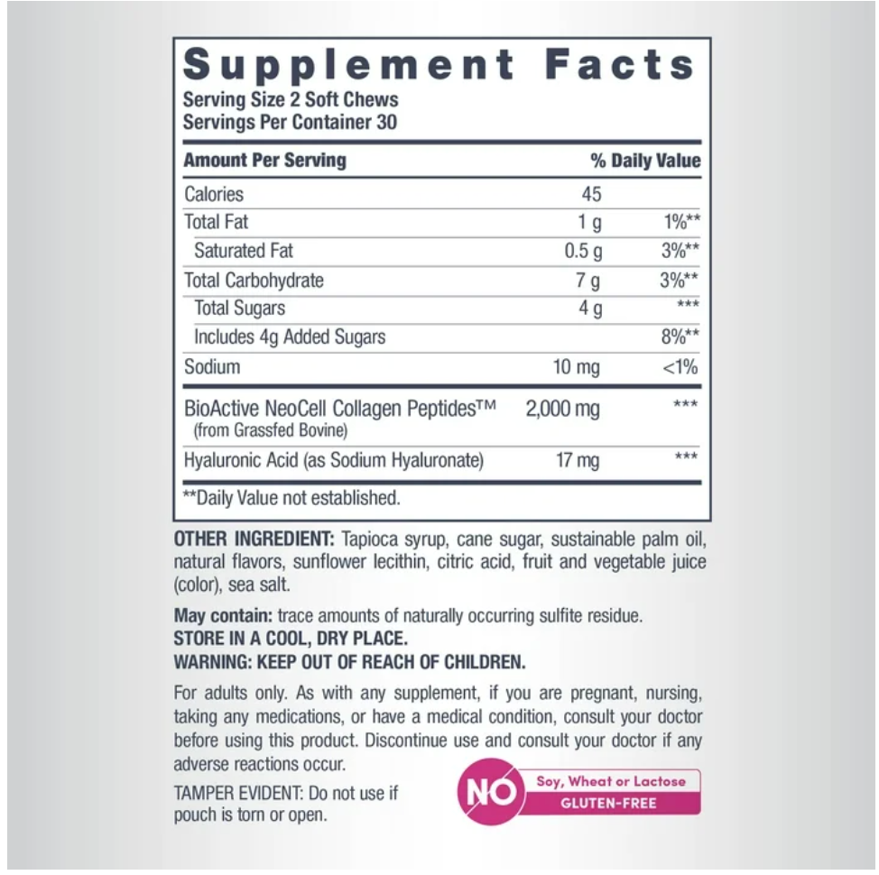Neocell - Collagen Sft Chw Frt Pnch (60.PC)