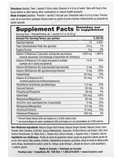 Ener Life - Vitamin C Sf Lemon Gngr (30.PK)