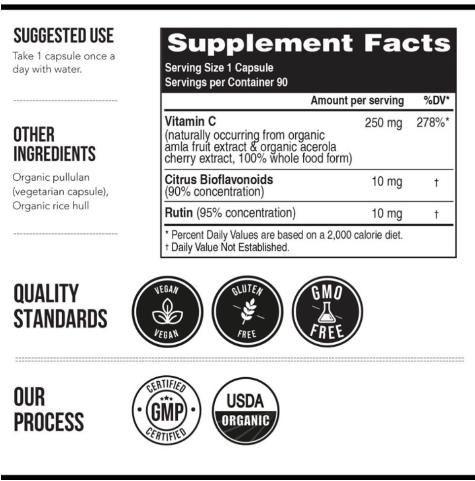 Triquetra Health - Vitamin C 250Mg (90.CP)