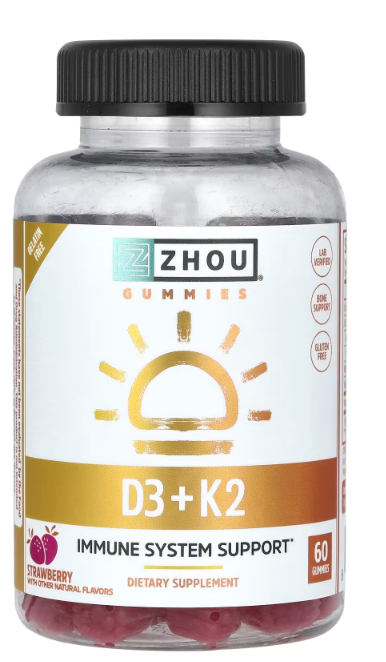 Zhou Nutrition - Vitamin D3 K2 Gummy (60.PC)