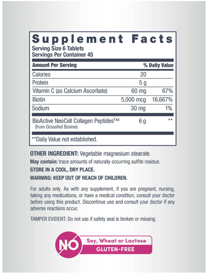 Neocell - Collagen Plus C & Biotin (270.TB)