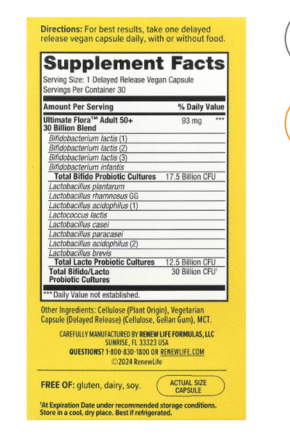 Renew Life - Probiotic 50 Plus  30B (30.VC)