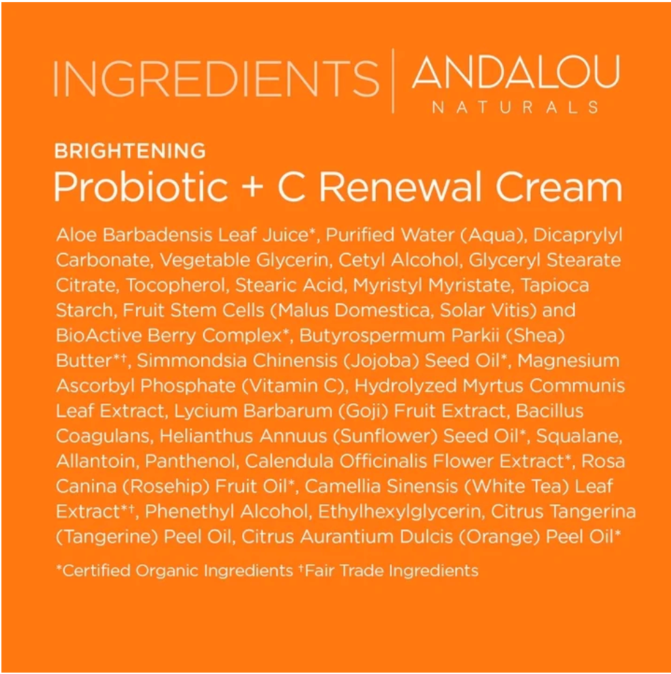 Andalou Naturals - Face Crm Probiotic C Renewl (1.7OZ)