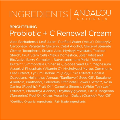 Andalou Naturals - Face Crm Probiotic C Renewl (1.7OZ)