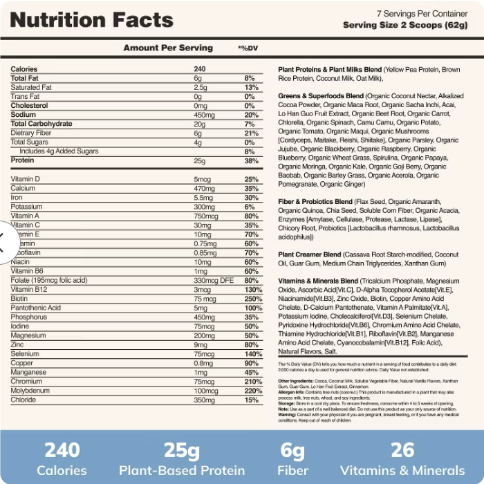 Kachava - Nutrition 1 Shake Vnla (15.3OZ)