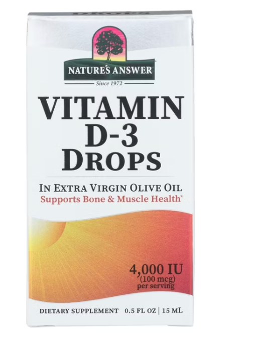 Natures Answer - Liq Vitmn D3 Drop 4000Iu (0.5FO)