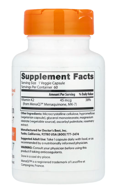 Doctors Best - Vitamin K2 Menaq7 (60.VC)