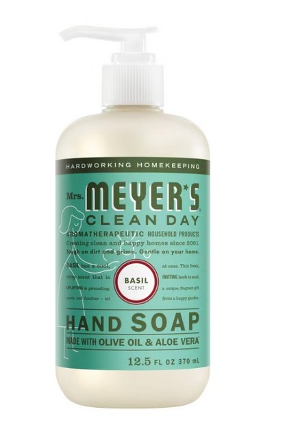 Mrs Meyers Clean Day - Soap Hand Liq Basil (12.5OZ)