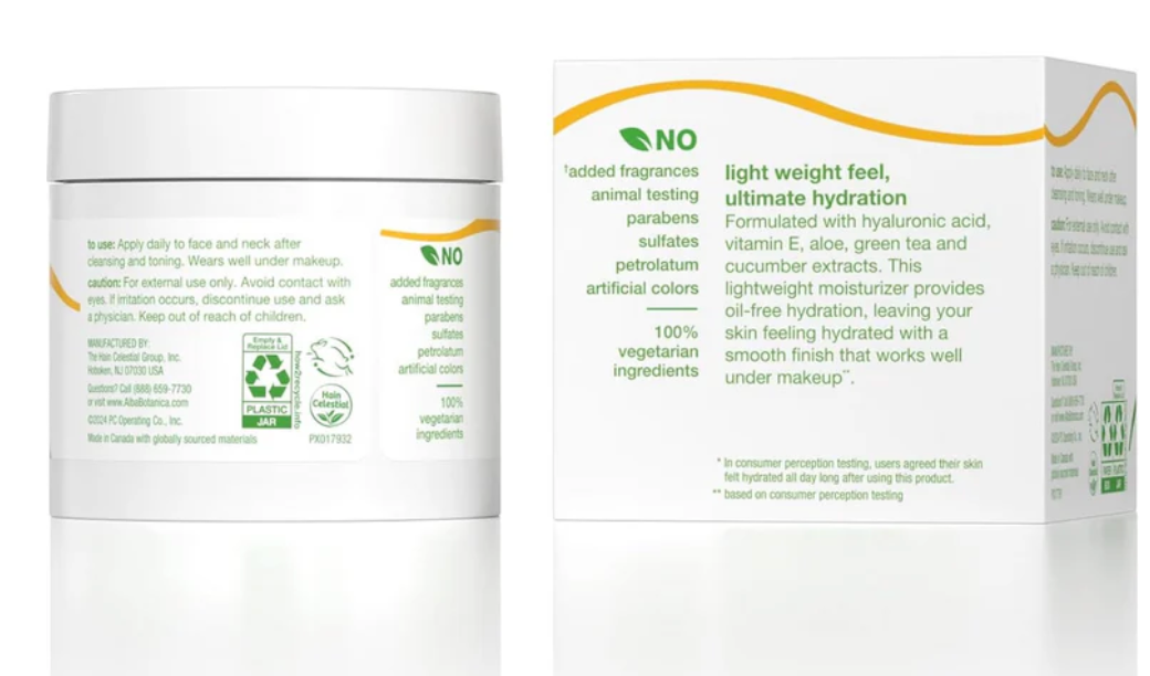 Alba Botanica - Moisturizer Daly Oilfree (3.OZ)
