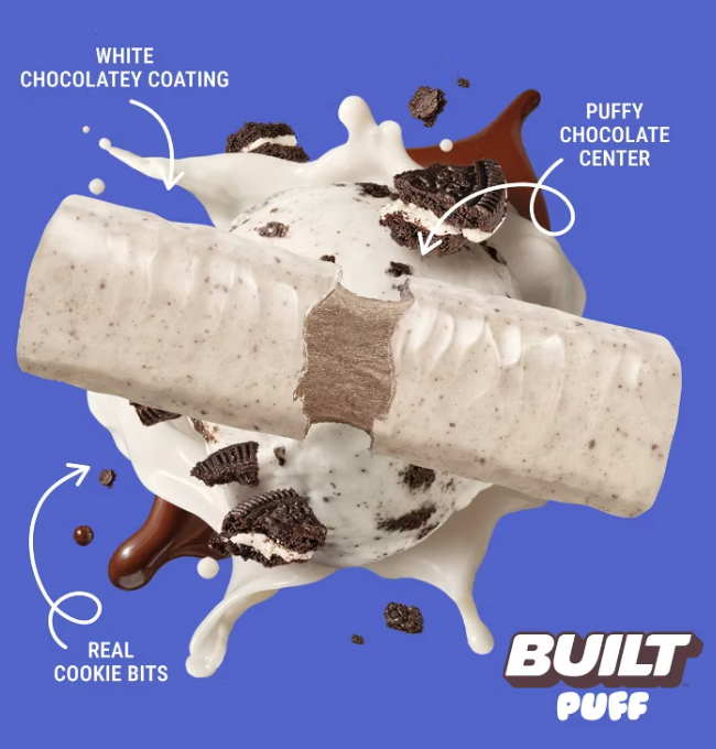 Built Bar - Bar Cookies N Cream Puff (1.41OZ) - 12 bars