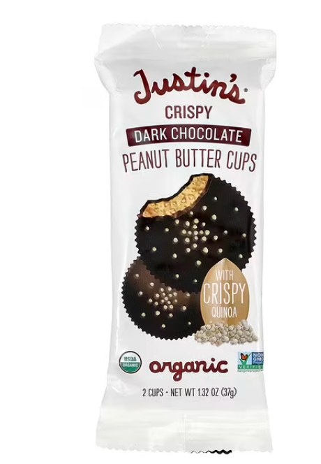 Justin's Cup Peanut Butter Crunch Chocolate 1.38 oz (Pack Of 12)