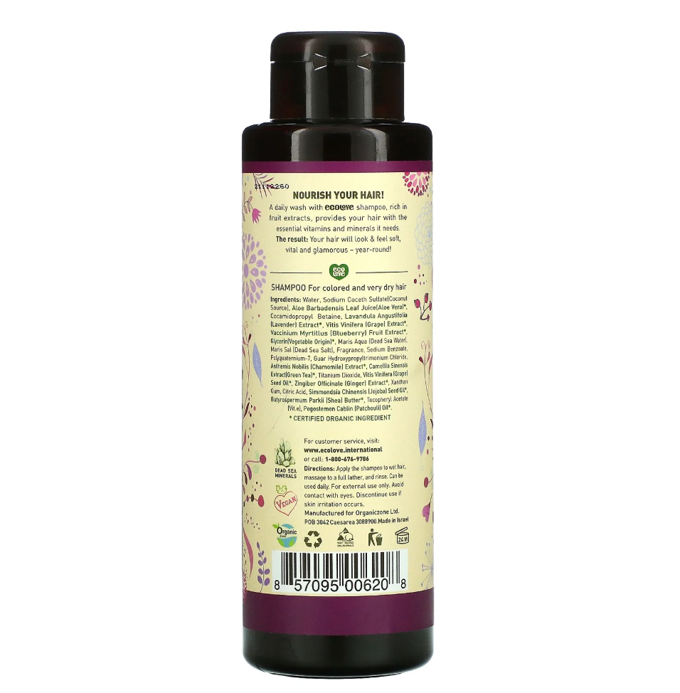 Ecolove - Shampoo Frt Prpl Clrd Dry (17.6OZ)