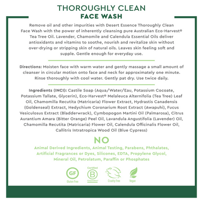 Desert Essence - Wash Face Thrghly Clean (8.5FO)