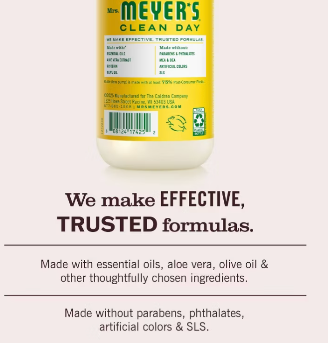 Mrs Meyers Clean Day - Soap Hand Liq Hnysckle (12.5OZ)
