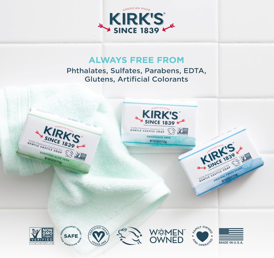 Kirks - Soap Bar 3Pk Castile Ccnut (12.OZ)