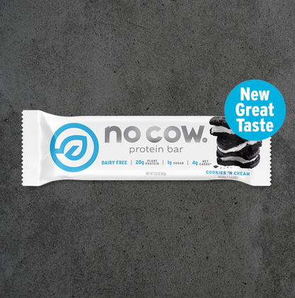 No Cow Bar - Bar Cookies N Cream (2.12OZ) - 12 bars