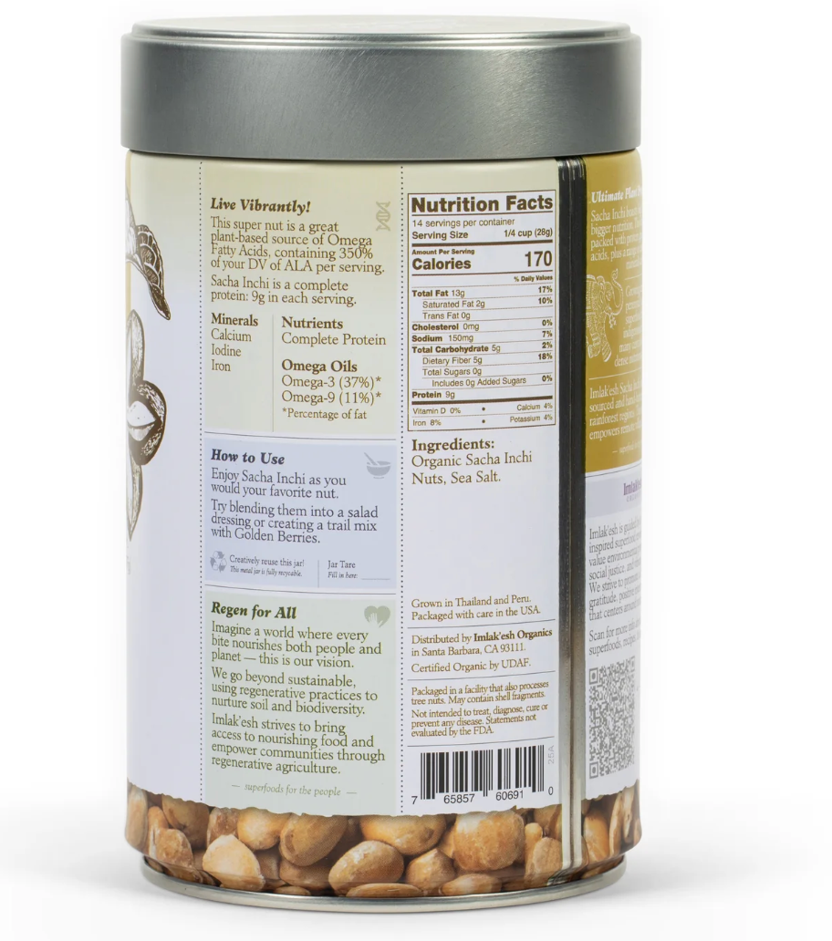 Imlakesh Organics - Seeds Sacha Inchi Wld Hrv (14.OZ)