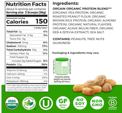 Orgain - Protein Nut Pb (18.7OZ)