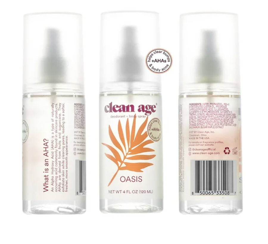 Clean Age - Deodorant Spray Oasis (4.OZ)
