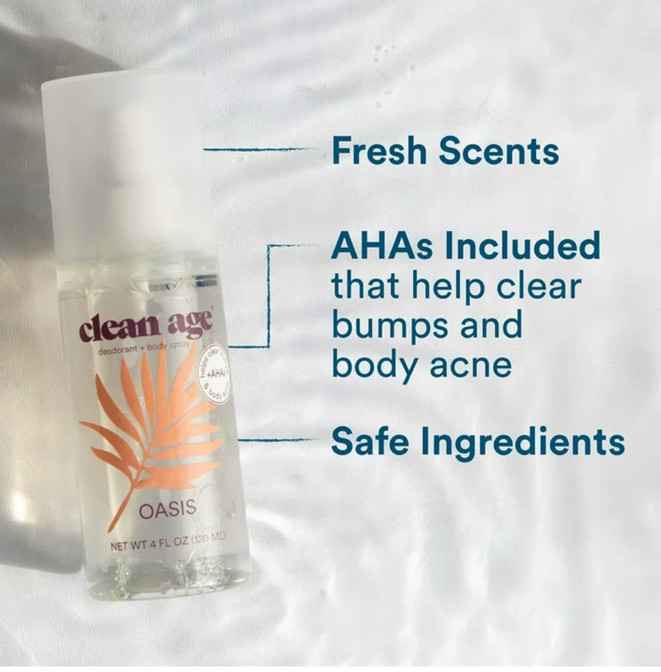 Clean Age - Deodorant Spray Oasis (4.OZ)