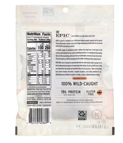 Epic - Jerky Slmn Mple Bites (2.5OZ)