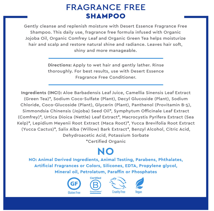 Desert Essence - Shampoo Frgfree (8.FO)