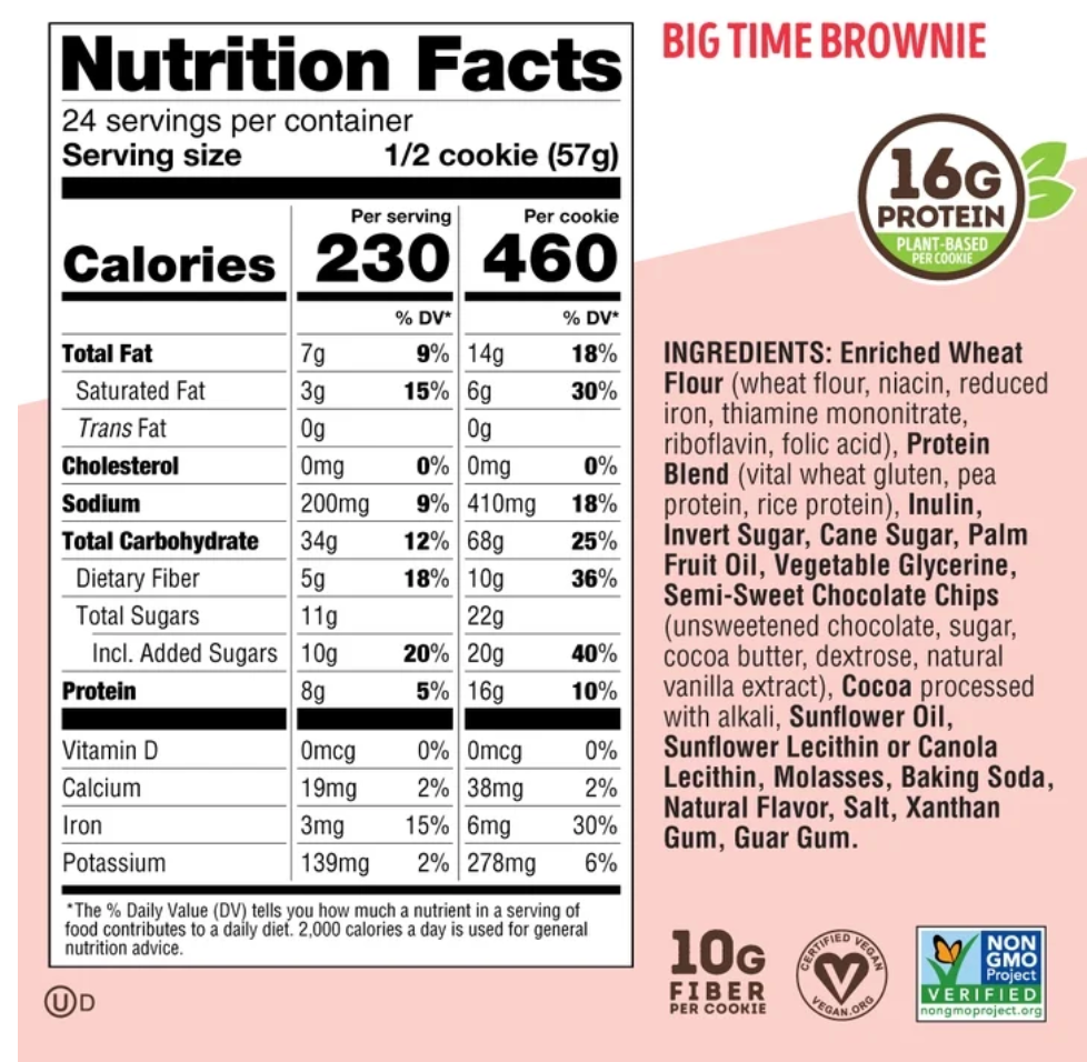 Lenny & Larry's The Complete Cookie Double Chocolate - 12 bars, 4 oz