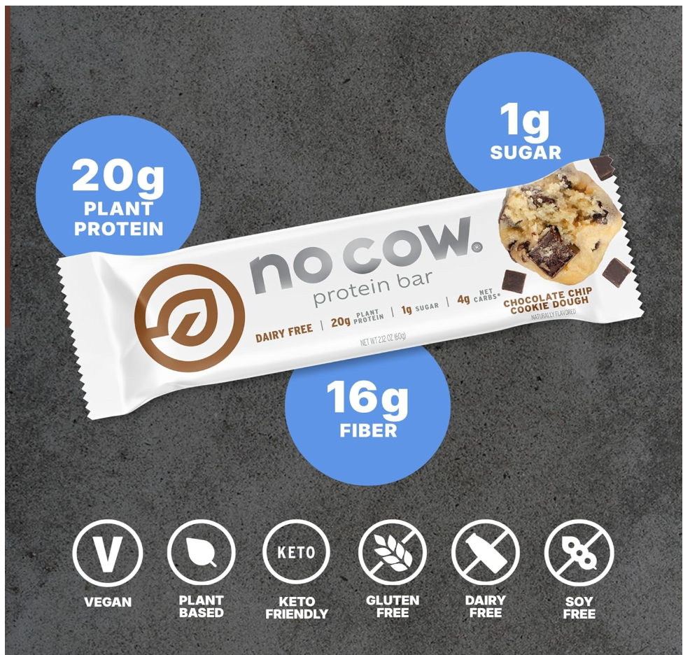 No Cow Bar - Bar Protein Cookie Dough (2.12OZ)/ 12 bars