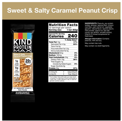 Kind - Bar Protein Max Caramel Peanut (2.2OZ)/ 12 bars