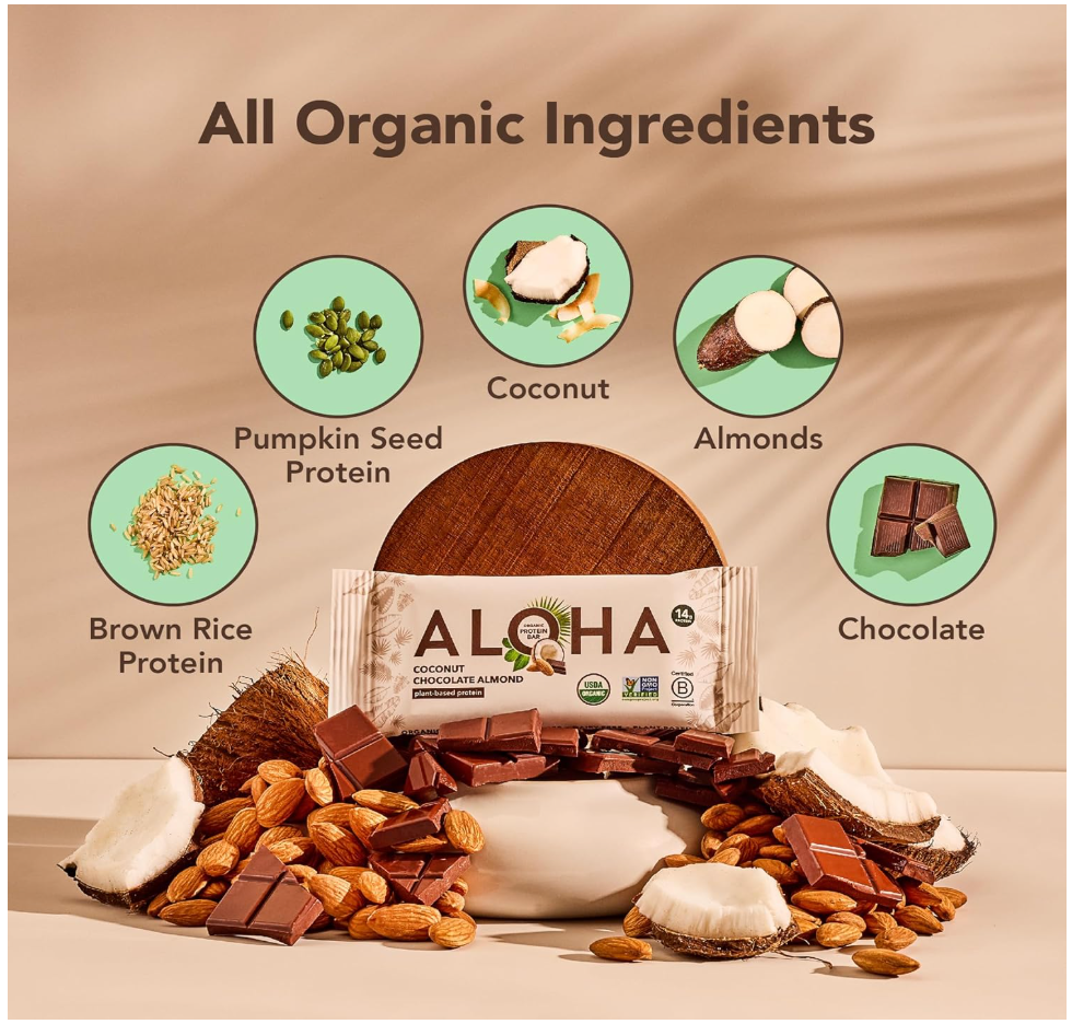 Aloha - Bar Coconut Chocolate Almond (1.98OZ)/ 12 bars