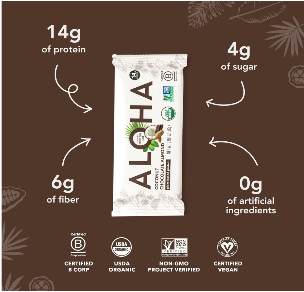 Aloha - Bar Coconut Chocolate Almond (1.98OZ)/ 12 bars