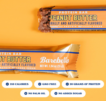Barebells - Bar Peanut Butter (1.94OZ)/ 12 bars