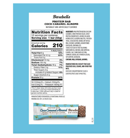 Barebells - Bar Coconut Carm Almond (1.94OZ) - 12 bars