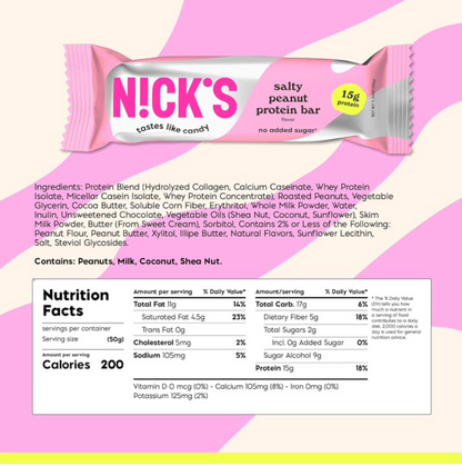 Nicks - Bar Peanut Protein (1.76OZ) - 12 bars